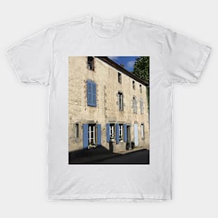 Blue Shuttered House In France T-Shirt